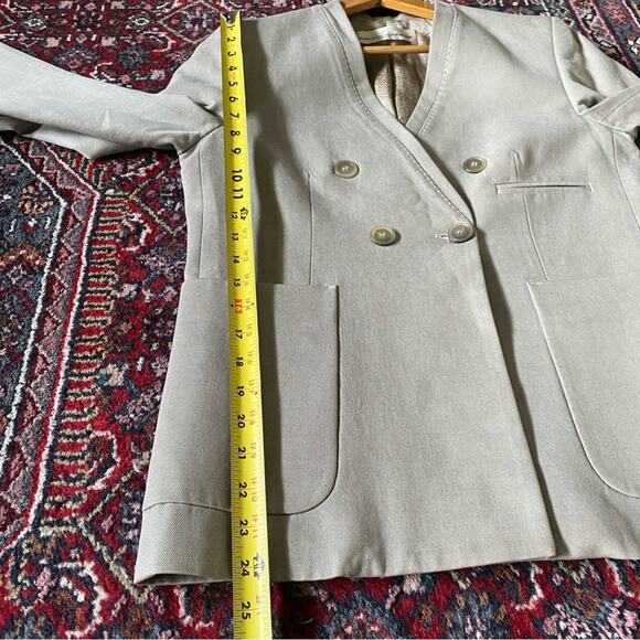 Golden Goose Deluxe Beige Double Breasted Blazer - Picture 9 of 10